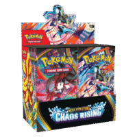 Chaos Rising Booster Box van de Pokémon TCG met 36 booster packs en kans op zeldzame Pokémon kaarten