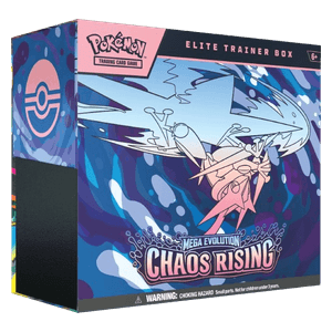 Chaos Rising Elite Trainer Box van de Pokémon TCG met booster packs en exclusieve accessoires