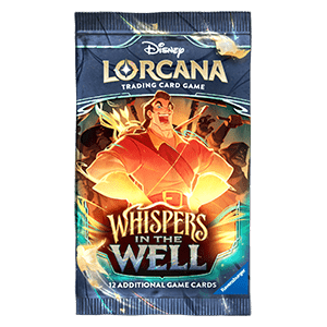 Disney Lorcana Whispers in the Well Booster Pack met 12 kaarten en kans op zeldzame Disney kaarten