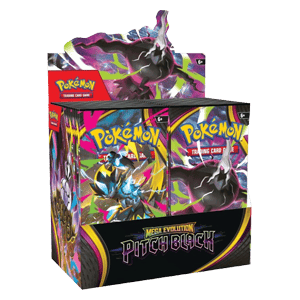 Pitch Black Booster Box uit de Pokémon TCG met 36 booster packs en kans op Mega Evolution Pokémon ex