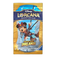 Disney Lorcana Into the Inklands Booster Pack met 12 kaarten en kans op Legendary en Enchanted kaarten
